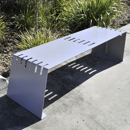 Современная общественная скамейка - ASTON  - Urban Fountains and Furniture - из стали / из алюминия / для профессионального использования