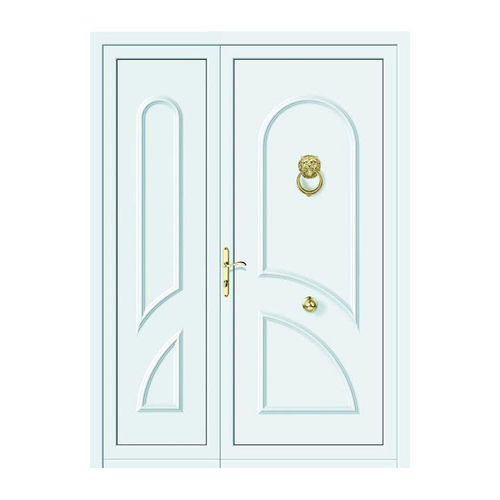 Входная дверь - ORO : CASTOR - ALUPORTA - из алюминия / створчатая / с боковой неподвижной створкой