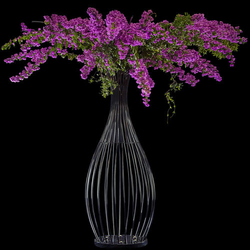 Пьедестал уникальный дизайн - BOTTLE PALM ART - Feel Green - из металла / садовый / со встроенным светильником