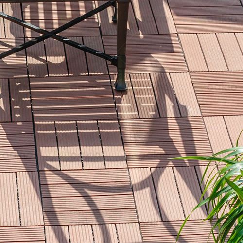 Напольное покрытие WPC - INIWOOD - Oakio Plastic Wood Building Materials Co.,Ltd. - для домашнего использования / из плит / имитация дерева