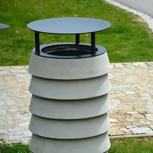 Общественный мусорный контейнер - STROK - STREETPARK s.r.o. - из металла / из бетона / с крышкой
