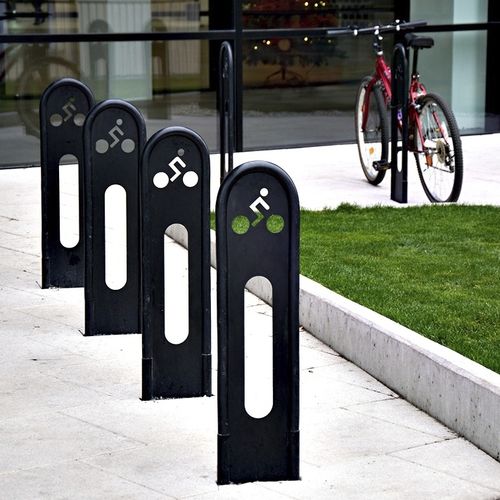 Напольная парковка для велосипедов - SANTO - STREETPARK s.r.o. - для общественных мест / из гальванизированной стали / из каучука