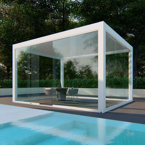 Закаленная стеклянная панель - GLASS WINDOWS - RGM srl - окрашенная / для веранды / для маркиз