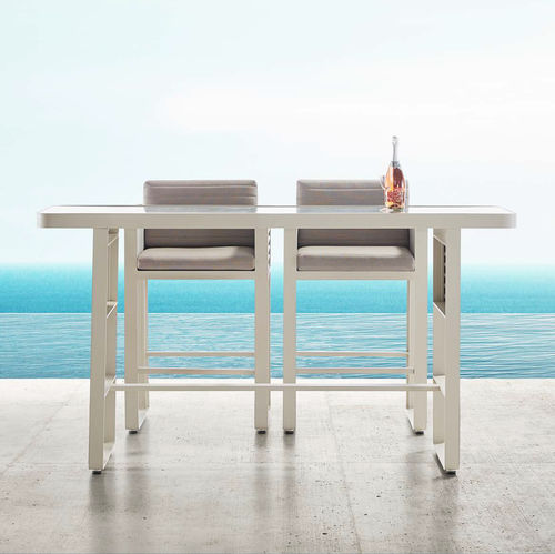 Современный высокий стол для еды стоя - HY-50016Z - Howvin outdoor furtniture - из металла / с основанием из металла / прямоугольный