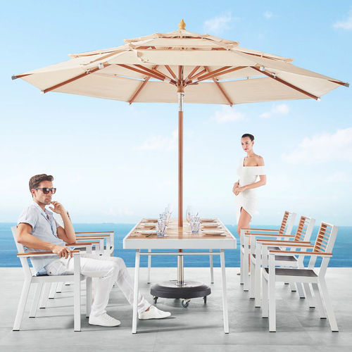 Зонт от солнца из ткани - HY-20019F - Howvin outdoor furtniture - из дерева