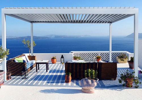 Самонесущая пергола - Pergola 6 - Howvin outdoor furtniture - из алюминия / с мобильными планками