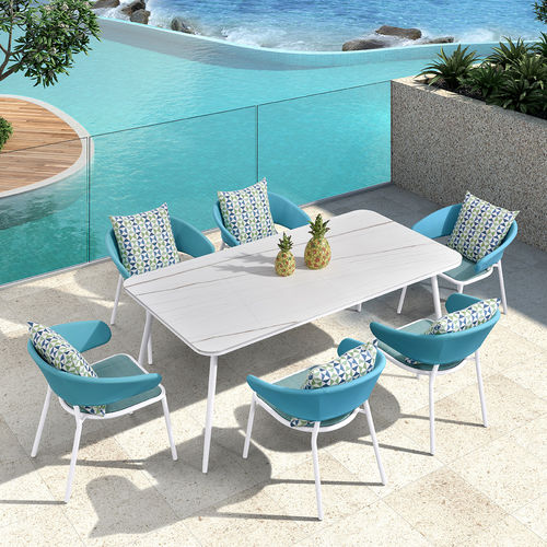 Обеденный стол уникальный дизайн - H-9828 - Howvin outdoor furtniture - алюминий / с основанием из алюминия / квадратный