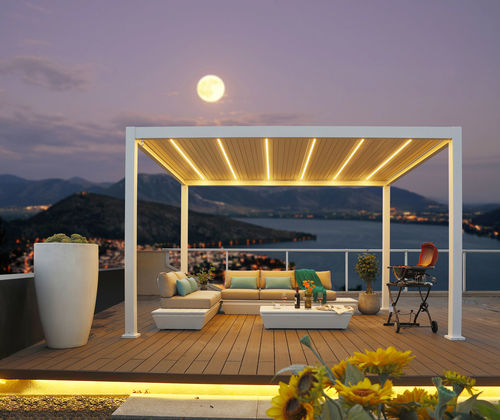 Самонесущая пергола - H-748W-A3040 - Howvin outdoor furtniture - из алюминия / с солнцезащитной системой / на заказ