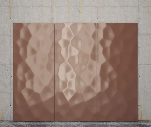 Декорированное листовое железо - BT-3D-310 PUNCHY POLYGONS - Binder Parametric Metal GmbH - перфорированное / из алюминия / из стали