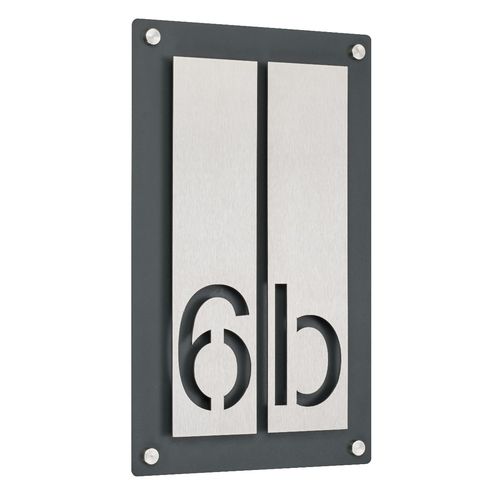Указательная табличка для двери - 691-2-RALVA - Briefkasten Manufaktur Lippe GmbH - настенная / из нержавеющей стали / для завинчивания