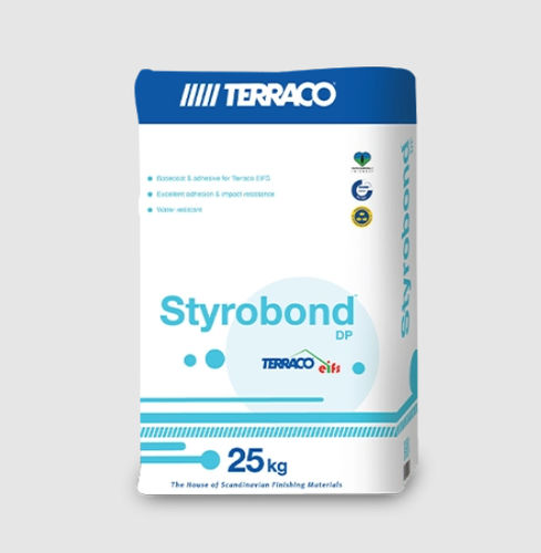 Клей для керамической плитки для защиты - STYROBOND DP   - Terraco LLC. Ltd - непромокаемый / для теплоизоляции снаружи ITE / акриловый