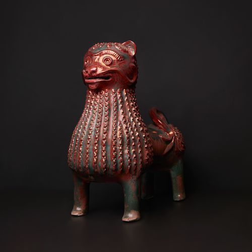 Скульптура из керамики - DIDO HAIDA - Sergey Makhno Product - напольная / красная / анималистическая