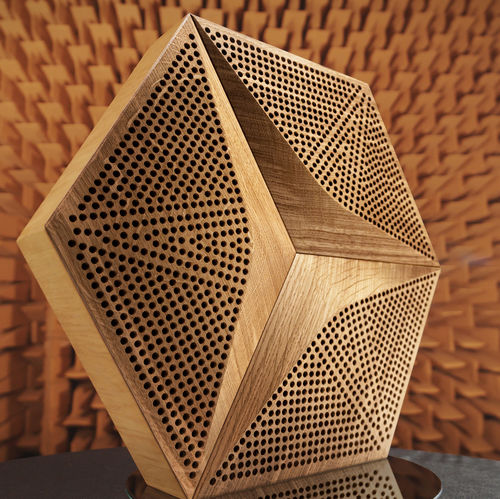 Акустическая панель для потолков - HEXAGO CM-A - FORM AT WOOD - для стены / из акустической ткани / из цельной древесины