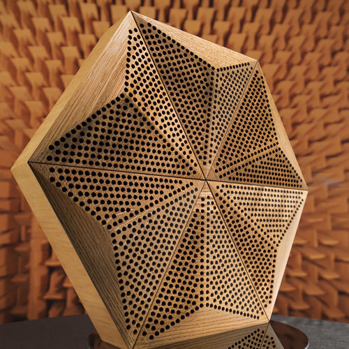 Акустическая панель для потолков - HEXAGO P-A - FORM AT WOOD - для стены / из акустической ткани / из цельной древесины