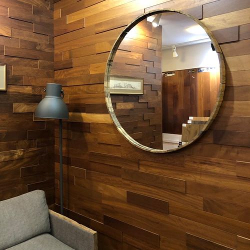 Покрытие для стен из цельной древесины - AFRICAN IROKO - Ribadao Wood Boutique - из ироко / промасленное / предварительно покрытое лаком