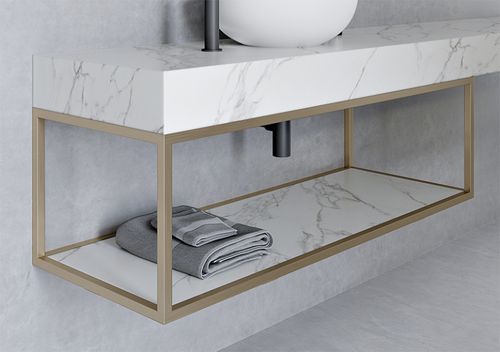 Настенный стеллаж - LESS - Sanchis Muebles de Baño - современный / из дерева / для ванной комнаты
