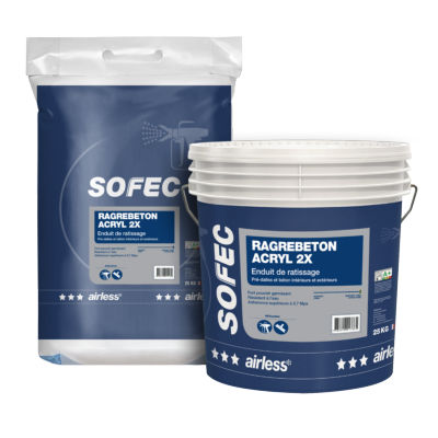 Штукатурка для сглаживания - RAGRÉBÉTON ACRYL 2X - Sofec - для отделки / для интерьера / для наружного применения