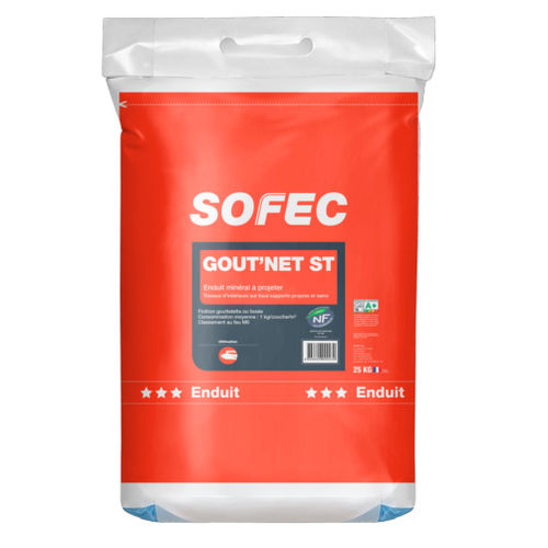 Штукатурка для отделки - GOUT'NET ST - Sofec - для интерьера / для гипса / для бетона