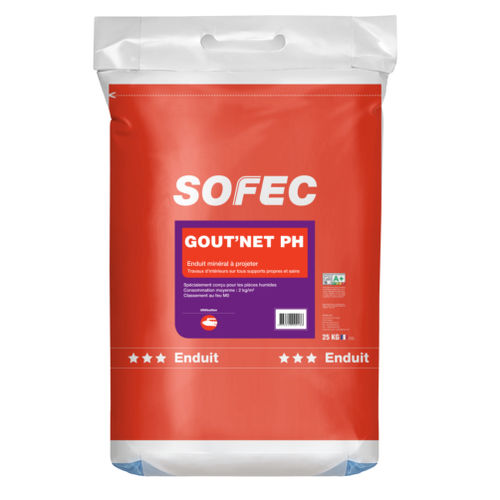 Штукатурка влагопоглощения - GOUT'NET PH - Sofec - для интерьера / для гипса / для бетона