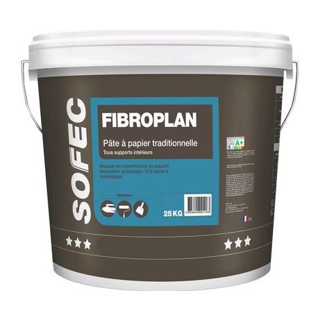 Декоративная штукатурка - FIBROPLAN - Sofec - для отделки / влагопоглощения / для интерьера