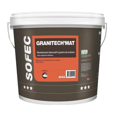 Декоративная штукатурка - GRANITECH'MAT - Sofec - для шпаклевки / внутренняя / для стены
