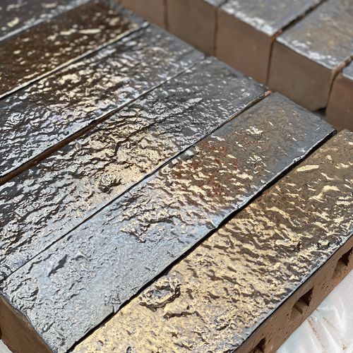 Кирпич для фасада - AGED BRONZE 3507 R3O - TEXTURED - Klinker Covadonga - для каменной кладки / пустотелый / рельефный