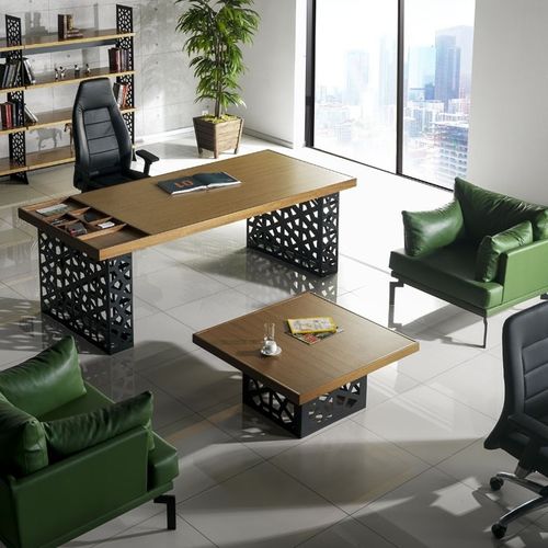 Директорский рабочий стол - GALA - Flekssit Office Furniture - современный / из дерева / со встроенным ящиком