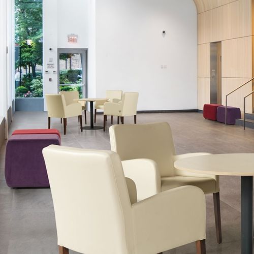 Современный стул для посетителей - GONCA - Flekssit Office Furniture - для интерьера / из кожи / с основанием из древесины