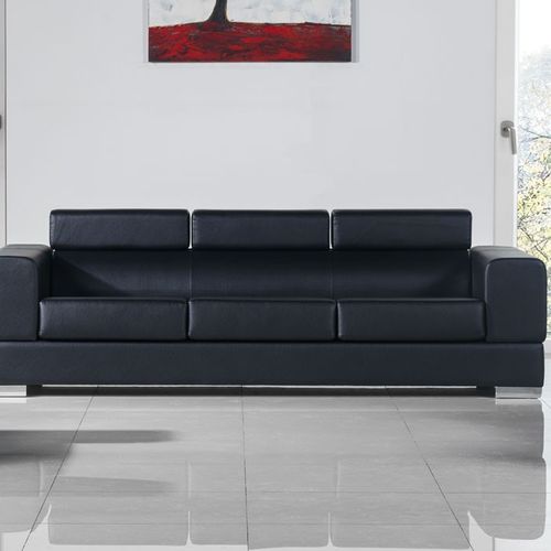 Современный диван - COSY - Flekssit Office Furniture - из кожи / черный / контрактный