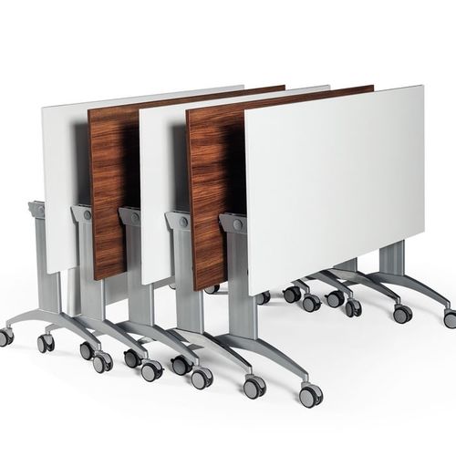 Современная парта - FOLDING - Flekssit Office Furniture - из меламина / с основанием из алюминия / прямоугольная
