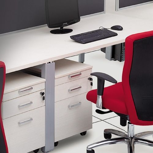 Тумба под письменный стол из дерева - SKS SERIES - Flekssit Office Furniture - с 3 выдвижными ящиками / с 4 выдвижными ящиками / на роликах
