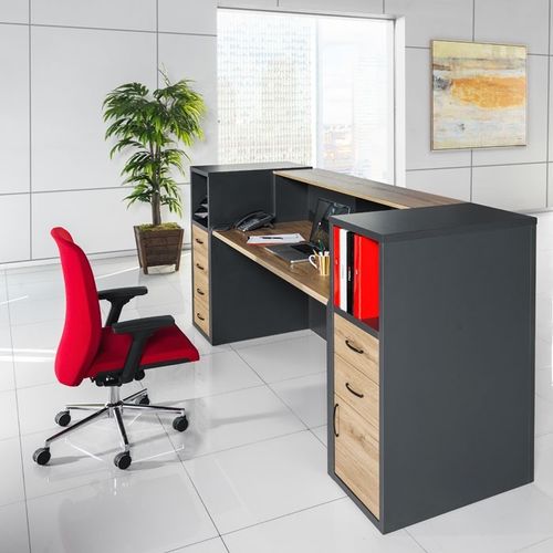 Полукруглая административная стойка - SPA 90 9100 - Flekssit Office Furniture - из меламина