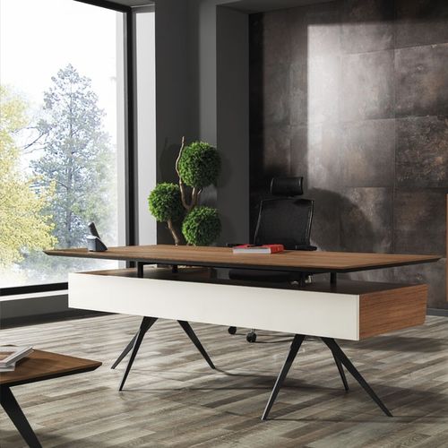 Современный рабочий стол - ORION - Flekssit Office Furniture - из МДФ / из ламината / со встроенным ящиком