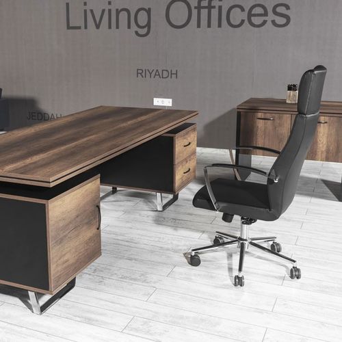 Директорский рабочий стол - SHIMMER - Flekssit Office Furniture - современный / из меламина / со встроенным ящиком