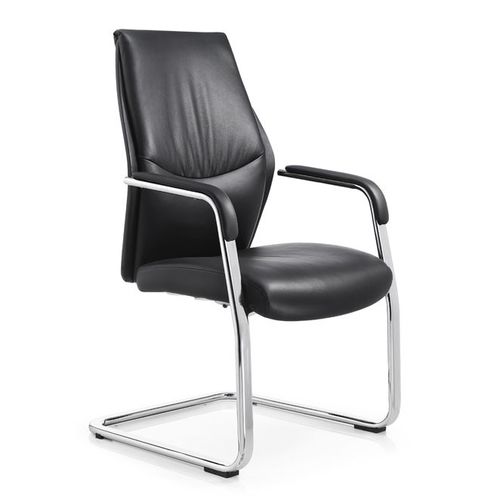 Современный стул для посетителей - VILLA - Flekssit Office Furniture - для интерьера / из кожи / обитый