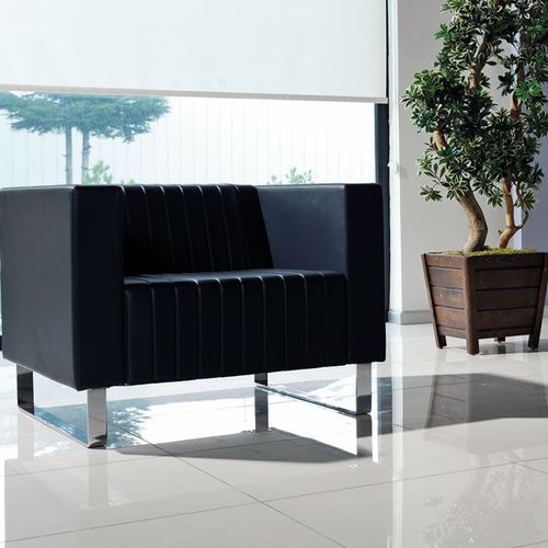 Современное кресло - POSH - Flekssit Office Furniture - из кожи / из дерева / черное