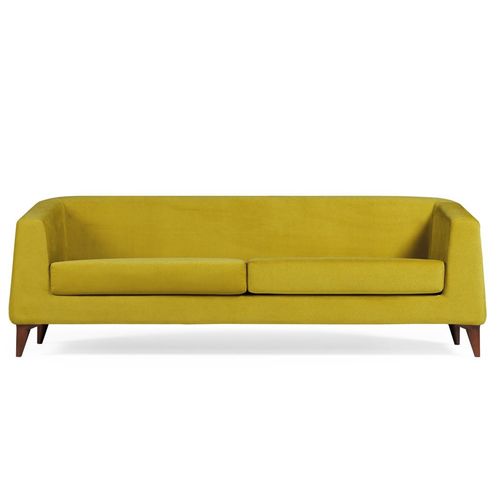 Современный диван - LOTUS - Flekssit Office Furniture - из ткани / с подлокотниками / желтый