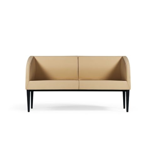 Современный диван - VADI - Flekssit Office Furniture - из кожи / с подлокотниками / бежевый