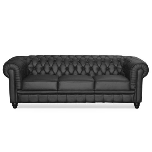 Современный диван - KRISTAL - Flekssit Office Furniture - из кожи / черный / для профессионального использования