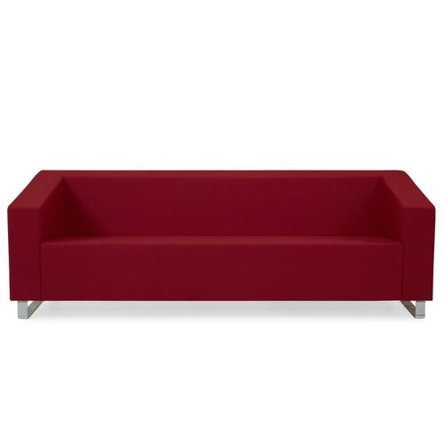 Современный диван - JIVAL - Flekssit Office Furniture - из ткани / с подлокотниками / красный
