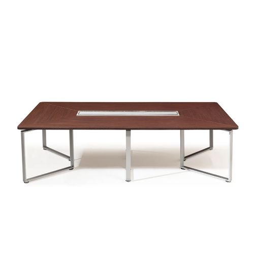 Современный стол для собраний - MODÜLER - Flekssit Office Furniture - из меламина / с основанием из металла / прямоугольный