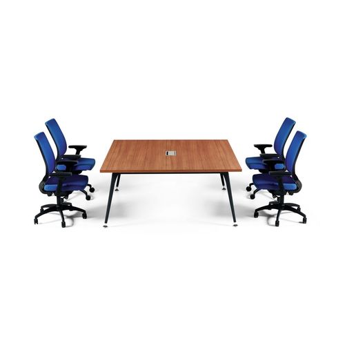 Современный стол для собраний - CROSS - Flekssit Office Furniture - из дерева / с основанием из металла / прямоугольный
