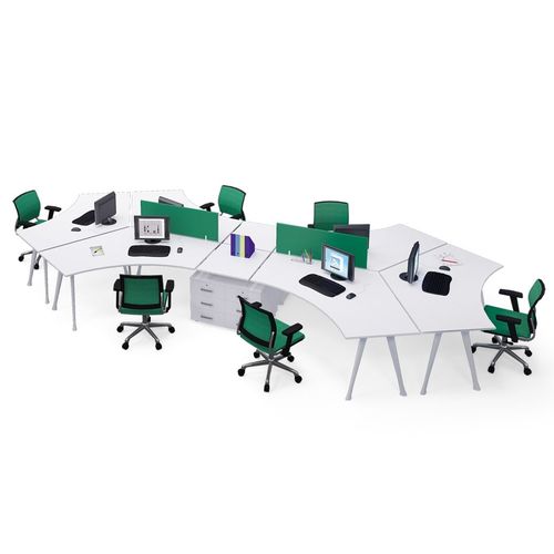 Рабочий стол для офисов открытого типа - I TOSS - Flekssit Office Furniture - современный / из меламина / со встроенным ящиком