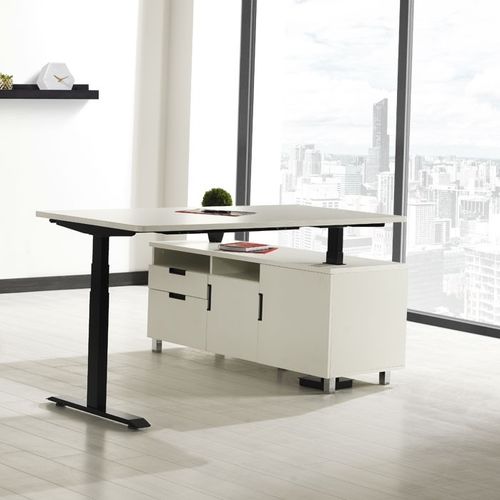 Современный рабочий стол - WONT - Flekssit Office Furniture - из меламина / с полкой / для профессионального использования