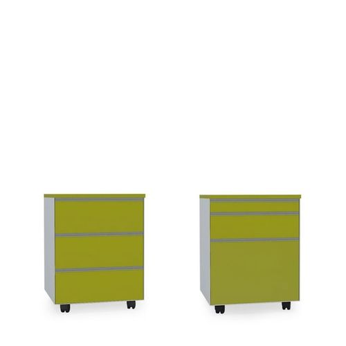 Тумба под письменный стол из меламина - FERRO - Flekssit Office Furniture - с 3 выдвижными ящиками / с 2 выдвижными ящиками / на роликах