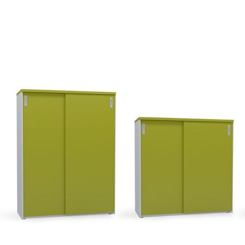Низкий шкаф для папок - FERRO - Flekssit Office Furniture - высокий / из меламина / с распашной дверцей