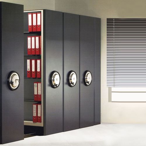 Высокий шкаф для папок - 6101.A - Flekssit Office Furniture - из листового металла / с распашной дверцей / современный