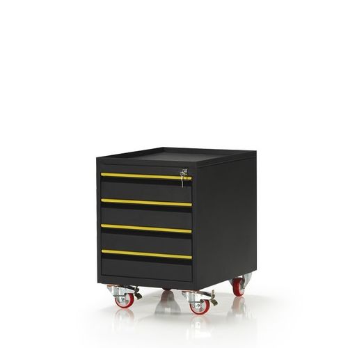 Тумба под письменный стол из металла - 2250 - Flekssit Office Furniture - с 3 выдвижными ящиками / с 2 выдвижными ящиками / на роликах