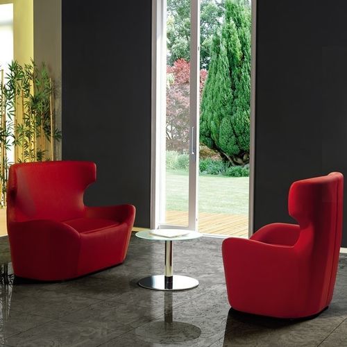 Современное кресло - OSCAR - Flekssit Office Furniture - из стали / из дерева / красное