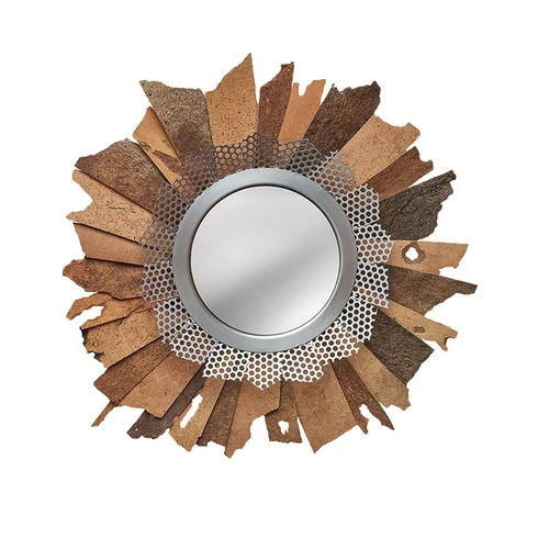Настенное зеркало - MIRAGGE - MAGNA NATURA | Cork Furniture - современное / круглое / из пробкового дерева